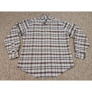 Brooks Brothers Shirt Men Large Plaid Oxford Button Down Long Sleeve Regent USA